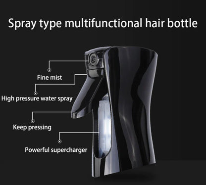 Continuous Mist Hair Spray Bottle Barber Water Sprayer Salon Plant Mister Tools