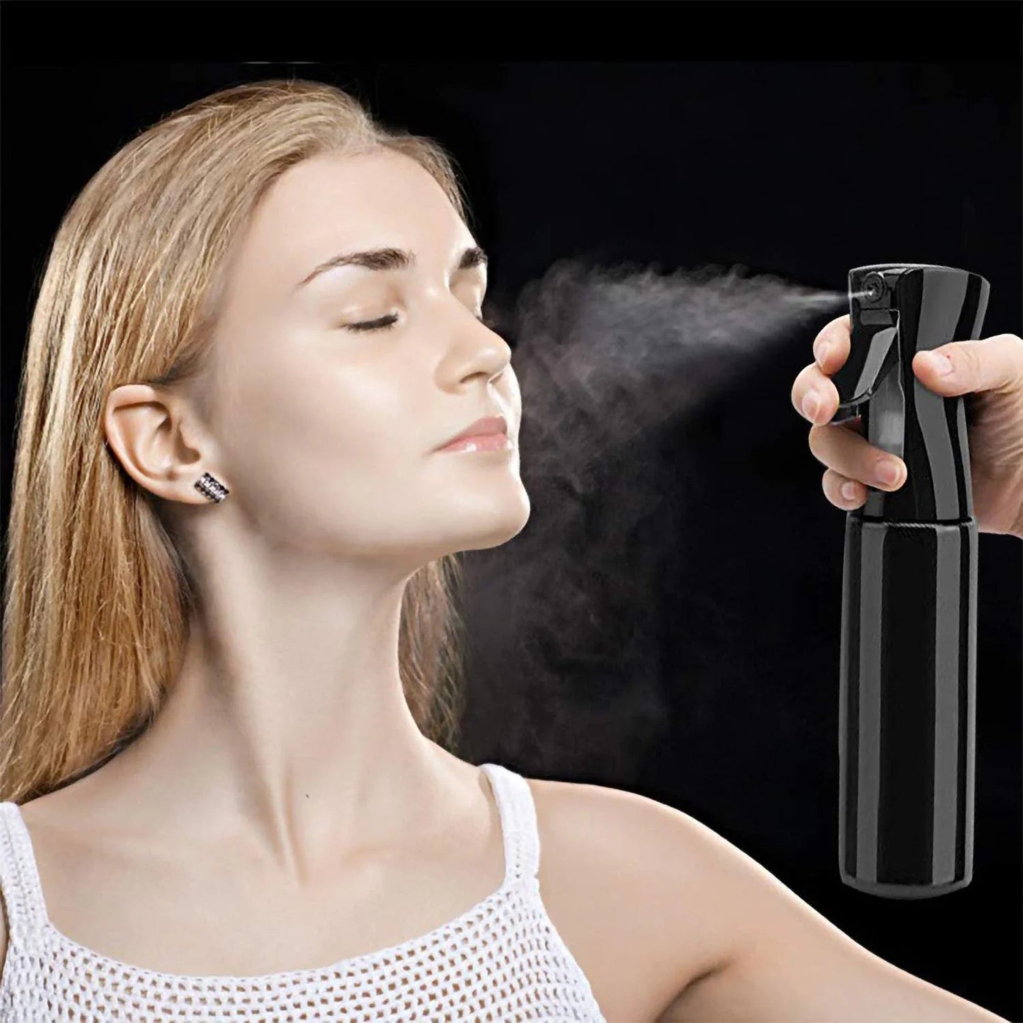 Continuous Mist Hair Spray Bottle Barber Water Sprayer Salon Plant Mister Tools