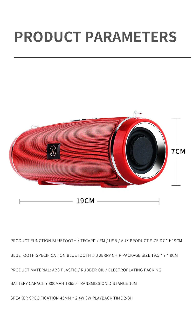 Bluetooth 5.1 Speaker Wireless Waterproof Outdoor Stereo LOUD Bass USB/TF Strap