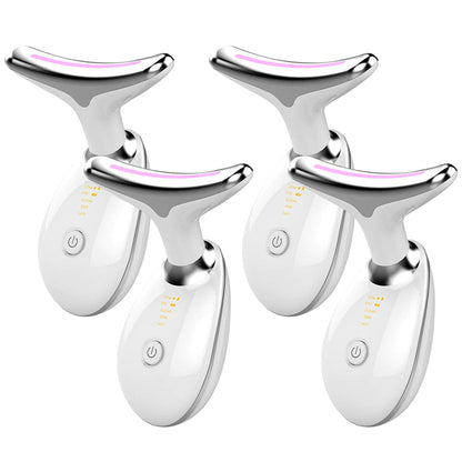 EMS Thermal Neck Lifting and Tighten Massager Electric Microcurrent Wrinkle Remover LED Photon Face Beauty Device for Woman