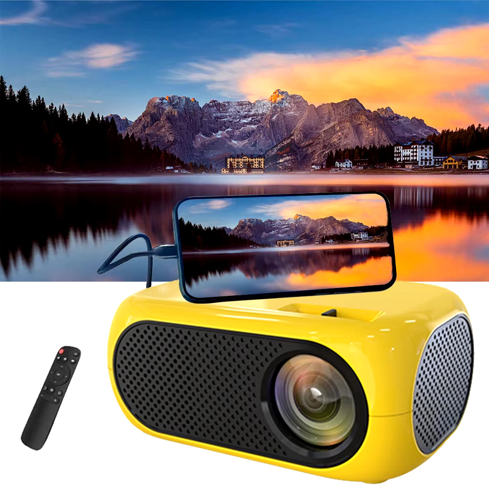 M24 Mini Projector Portable Compact LED Projector with Speaker Outdoor Camping/Home Projectors Foy Students' Gift, Birthday Gift