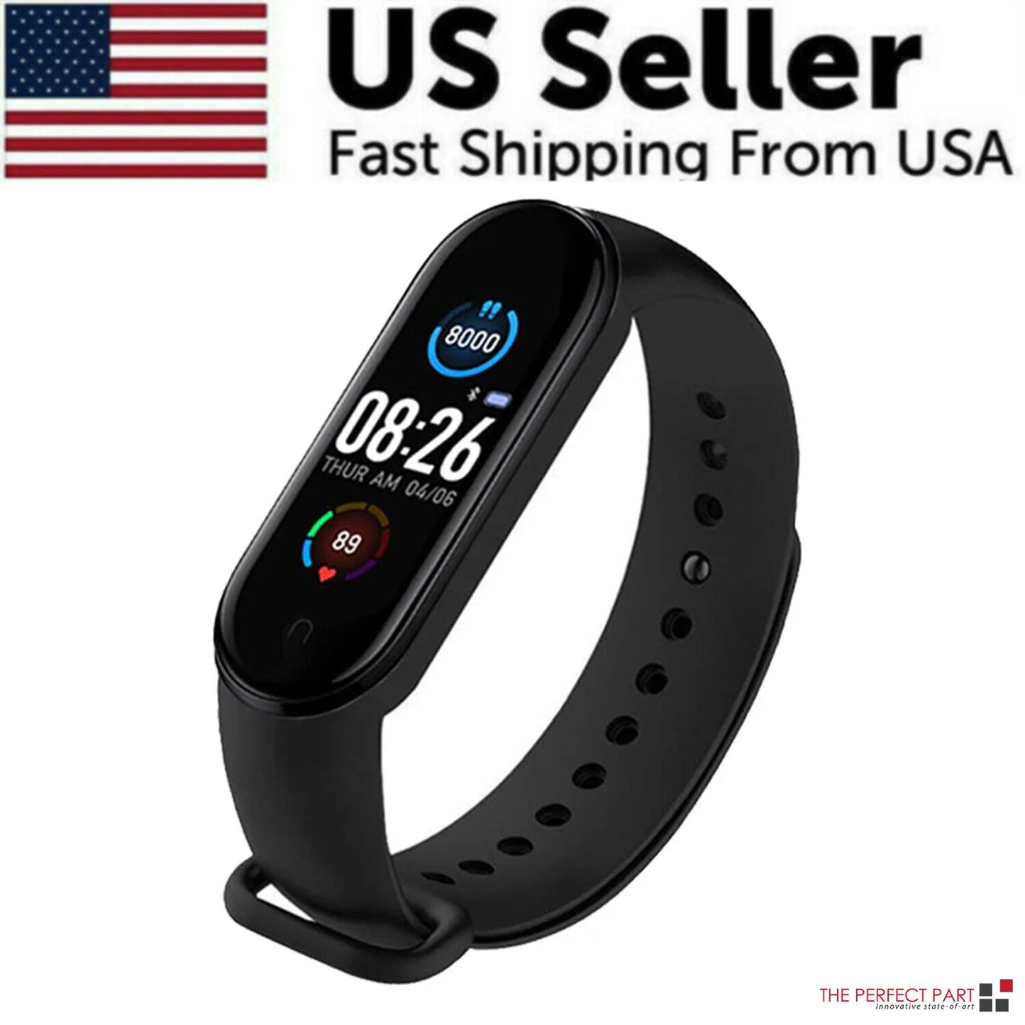 M4 Smart Watch Band Blood Pressure Bracelet Wristband Fitness Tracker Heart Rate