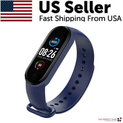 M4 Smart Watch Band Blood Pressure Bracelet Wristband Fitness Tracker Heart Rate